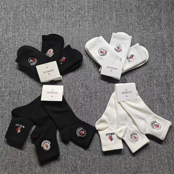 moncler モンクレールソックス靴下 激安コピーブランドルームソックス 3足セット中筒短筒レディースメンズソックス冷え防止 冷え対策 起毛 フリース かわいい