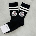 モンクレールレディース 靴下 秋冬 暖かいソックス moncler 女性用黒白2足セット 冷えとり靴下 蒸れない くつ下 socks フットウェア 