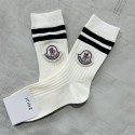 モンクレールレディース 靴下 秋冬 暖かいソックス moncler 女性用黒白2足セット 冷えとり靴下 蒸れない くつ下 socks フットウェア 