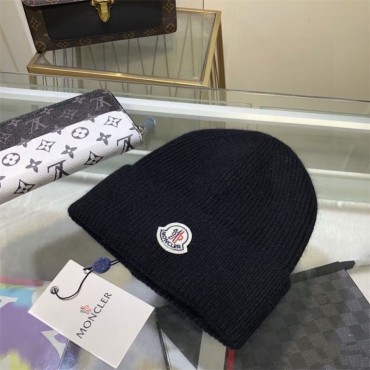 Moncler モンクレールブランドニット帽ペアお揃いレディースメンズブランド冬防寒ニット帽子冬ブランドハットキャップニットハット